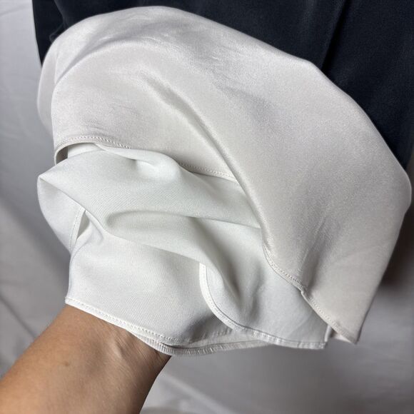 THEORY Milka Womens XS Silk Blend Colorblock Cami Tank Blouse quiet luxury - Picture 4 of 7